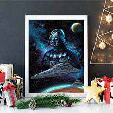 Cargar imagen en el visor de la galería, Kit de pintura de diamante 5D para hacer mosaicos, bordado de guerrero oscuro de acorazado de dibujos animados, bricolaje, decoración cuadrada y redonda para el hogar de Navidad