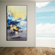 Cargar imagen en el visor de la galería, 100% Handmade knife thick Abstract oil painting indoor decoration wall art hanging picture for Entrance living room no framed