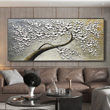 Загрузите изображение в программу просмотра галереи, 3D Abstract Oil Painting Flower Handmade Wall Art Picture Home Hotel Office Interior Decoration Painting On Canvas Hand Painted