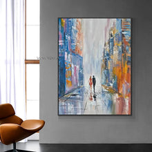 Cargar imagen en el visor de la galería, 100% pinturas al óleo pintadas a mano, cuadros de pared, pintura abstracta, pintura dorada de alta calidad, arte de pared para decoración del hogar y sala de estar