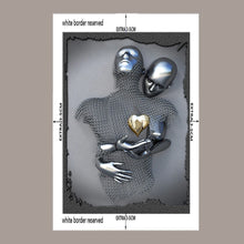 Load image into Gallery viewer, 3D Visual Gold Silver Wall Art Pictures Metal Modern Scandinavian Personalized Canvas Interior Paintings Prints Home Decor