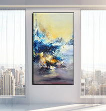 Cargar imagen en el visor de la galería, 100% Handmade knife thick Abstract oil painting indoor decoration wall art hanging picture for Entrance living room no framed