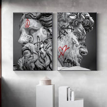 Laden Sie das Bild in den Galerie-Viewer, abstrakte griechische Statue Gips Skulptur Leinwand Gemälde Kunstwerk David Kunst Poster und Drucke Wandbilder für Wohnzimmer Dekor