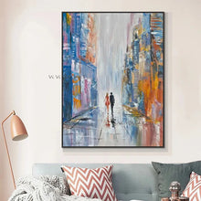 Cargar imagen en el visor de la galería, 100% pinturas al óleo pintadas a mano, cuadros de pared, pintura abstracta, pintura dorada de alta calidad, arte de pared para decoración del hogar y sala de estar