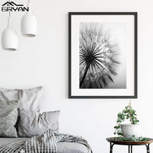 Charger l'image dans la galerie, Pissenlit fleur vie citation mur Art toile peinture noir et blanc moderne impression affiche plante photo décor à la maison pour salon