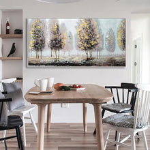 Загрузите изображение в программу просмотра галереи, Arthyx Hand Made Trees Landscape Oil Painting On Canvas,Modern Abstract Wall Art,Pictures For Living Room Home Office Decoration
