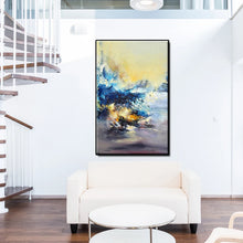 Cargar imagen en el visor de la galería, 100% Handmade knife thick Abstract oil painting indoor decoration wall art hanging picture for Entrance living room no framed