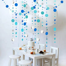 Load image into Gallery viewer, 4M Paper Star Round Garland Banner Adult Birthday Party Decorations Kids Boy Girl Baby Shower Hanging Curtain DIY Wedding Decor