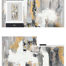 Load image into Gallery viewer, 100%Hand-painted oil painting Modern abstract gold leaf art Nordic wall painting family living room wall decor painting Frameles