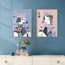 Load image into Gallery viewer, Abstract Poker Card King & Queen Drinking Canvas Painting Wall Art Posters Print Gallery Picture Living Room Interior Home Decor