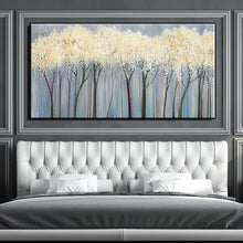 Cargar imagen en el visor de la galería, 100% Handmade Abstract oil painting beautiful trees scenery home decoration wall art hanging picture for living room no framed