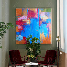Загрузите изображение в программу просмотра галереи, Artist Hand-painted High Quality Modern Abstract Rich and Colorful Oil Painting on Canvas Handmade wall art pictures Paintings
