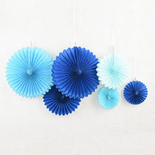 Cargar imagen en el visor de la galería, 5 uds 10/15/20/25cm ventilador de papel molinete linterna redonda para boda fiesta flor colgante decoración cumpleaños suministro para manualidades DIY 8z