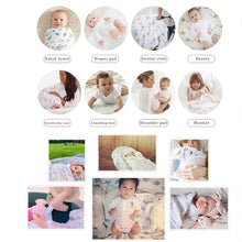 Load image into Gallery viewer, 4 Pcs/Lot 100% Cotton Flannel Receiving Baby Blanket Soft Baby Muslin Diapers Newborn Swaddle Blanket Muslin Swaddle 76*76 CM