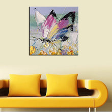 Carica l'immagine nel visualizzatore della Galleria, Artist original High quality modern handmade painting purple butterfly oil painting on canvas pictures for living room decor