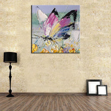 Carica l'immagine nel visualizzatore della Galleria, Artist original High quality modern handmade painting purple butterfly oil painting on canvas pictures for living room decor