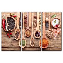 Load image into Gallery viewer, 3 Panels Condiments In The Kitchen Wall Art Canvas Prints Still Life Modular Pictures For Kitchen Room Wall Posters And Prints