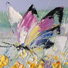 Carica l'immagine nel visualizzatore della Galleria, Artist original High quality modern handmade painting purple butterfly oil painting on canvas pictures for living room decor