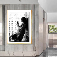 Charger l'image dans la galerie, Affiche de figurine de ligne abstraite, toile d'art mural, peinture minimaliste rétro noir et blanc, décoration de maison, images d'arrière-plan de chambre à coucher
