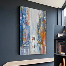 Cargar imagen en el visor de la galería, 100% pinturas al óleo pintadas a mano, cuadros de pared, pintura abstracta, pintura dorada de alta calidad, arte de pared para decoración del hogar y sala de estar