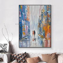 Cargar imagen en el visor de la galería, 100% pinturas al óleo pintadas a mano, cuadros de pared, pintura abstracta, pintura dorada de alta calidad, arte de pared para decoración del hogar y sala de estar