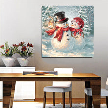 Load image into Gallery viewer, 5d Diamond Painting Full Drill Square Santa Claus Snowman Diamond Embroidery Rhinestone Picture Mosaic Christmas Decoration
