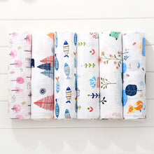 Load image into Gallery viewer, 120cm*110cm Blanket Muslin Swaddle Baby Cotton Baby Swaddles Blanket Baby Muslin Blanket 120 Muslin Diaper