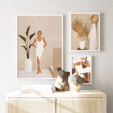Cargar imagen en el visor de la galería, Cuadro sobre lienzo para pared carteles nórdicos e impresiones de imágenes de pared para decoración para sala de estar, lectura de verano, moda abstracta para chica, viaje