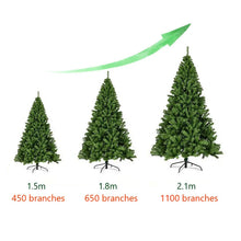 Cargar imagen en el visor de la galería, Árbol de Navidad grande de PVC verde cifrado, 1,5 m, 1,8 m, 2,1 m, decoración de Navidad, decoración de escena de fiesta en casa de Año Nuevo 2024