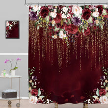 Charger l'image dans la galerie, Bridal Floral Shower Curtain Wedding Flower Pink Rose Blossom Bathroom Decor Women Girls Spring Nature Waterproof Bath Curtains