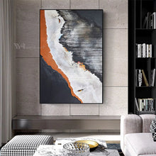 Carica l'immagine nel visualizzatore della Galleria, Abstract Painting Poster Nordic Gray Wall Art Picture Interior Decor Handmade Oil Painting On Canvas For Living Room Entrance