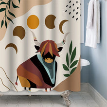 Load image into Gallery viewer, Nordic Abstract Art Boho Shower Curtain Waterproof Polyester Bath Curtains Tropical Leaves Palm Curtains For Bathroom Decor