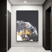 Cargar imagen en el visor de la galería, 100% Hand Painted Canvas Oil Painting For Living Room Abstract Black Texture Wall Poster Hanging Picture Home Decor Bedroom