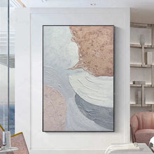 Загрузите изображение в программу просмотра галереи, Abstract Decor Oil Painting Hand-Painted Canvas Poster Modern Minimalist Wall Art Hanging Picture Living Room Hotel Custom Mural