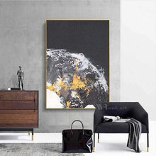 Cargar imagen en el visor de la galería, 100% Hand Painted Canvas Oil Painting For Living Room Abstract Black Texture Wall Poster Hanging Picture Home Decor Bedroom
