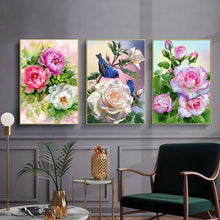 Laden Sie das Bild in den Galerie-Viewer, 5D DIY Diamant Malerei Blumenstrauß Rose Stickerei Kreuzstich Strass Mosaik Malerei voller Bohrer Dekoration Geburtstagsgeschenk