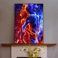 Load image into Gallery viewer, Sea And Land Couple Kiss Wall Art Poster Painting On The Canvas Prints Abstract Surrealism Decorative Picture For Living Room