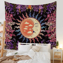 Carica l'immagine nel visualizzatore della Galleria, Arredamento estetico della stanza Arazzo Mandala Sole Luna Appeso a parete Tappeto Soggiorno Stregoneria Decorazione camera da letto di casa Coperta Boho