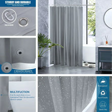 Charger l'image dans la galerie, Rideau de douche Transparent imperméable, doublure de rideaux de bain en plastique blanc, Transparent/rose, moisissure de salle de bain, PEVA, maison de luxe avec crochets