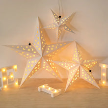 Load image into Gallery viewer, 30-60cm Hollow Out Star Party Light Window Grille Paper Lantern Stars Lampshade Garden Hanging Decoration For Home Holiday Party