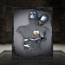 Load image into Gallery viewer, 5D Diamond Painting Creative Metal Character Hug Full Square/Round Diamond Mosaic Painting Kits Rhinestone Embroidery Home Decor