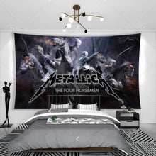 Carica l'immagine nel visualizzatore della Galleria, M-M Arazzo Rock Band Banner Decorazione estetica Heavy Metal Decorazione camera da letto Accessori estetici per la casa Art