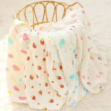 Laden Sie das Bild in den Galerie-Viewer, 6 schichten Bambus Baumwolle Baby Decke Infant Kinder Swaddle Wrap Decke Schlafen Warme Steppdecke Bettdecke Musselin Baby Decke