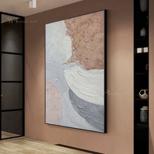 Laden Sie das Bild in den Galerie-Viewer, Abstract Decor Oil Painting Hand-Painted Canvas Poster Modern Minimalist Wall Art Hanging Picture Living Room Hotel Custom Mural