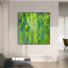 Загрузите изображение в программу просмотра галереи, Overszie Abstract Green Brown 3D Art Oil Painting On Canvas Hand Painted Modern Abstract Acrylic Painting For Hotel Home Decora