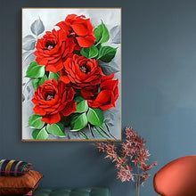 Laden Sie das Bild in den Galerie-Viewer, 5D DIY Diamant Malerei Blumenstrauß Rose Stickerei Kreuzstich Strass Mosaik Malerei voller Bohrer Dekoration Geburtstagsgeschenk
