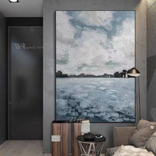 Charger l'image dans la galerie, Abstract Landscape Canvas Oil Painting Hand Painted Art Poster Wall Deco Image Modern Acrylic No Frame Custom Mural for Interior