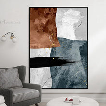Загрузите изображение в программу просмотра галереи, Home Decor Painting Handmade Canvas Oil Painting Modern Abstract Wall Art Hanging Poster Custom Acrylic Unframed Aesthetic Mural