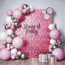 Load image into Gallery viewer, 2m Party Background Curtain Sequin Backdrop Birthday Wedding Decor Baby Shower Sequin Wall Glitter Backdrop Foil Curtain Garland