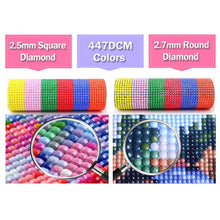 Cargar imagen en el visor de la galería, Pintura de diamantes 5D, punto de cruz de pavo real rosa, bordado de diamantes de animales, mosaico de imágenes de diamantes de imitación, arte para decoración del hogar